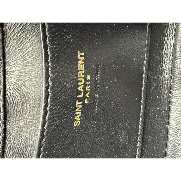 Saint Laurent Le 5 A 7 Mini YSL Women's Shoulder Bag in Black Satin - Picture 8 of 12